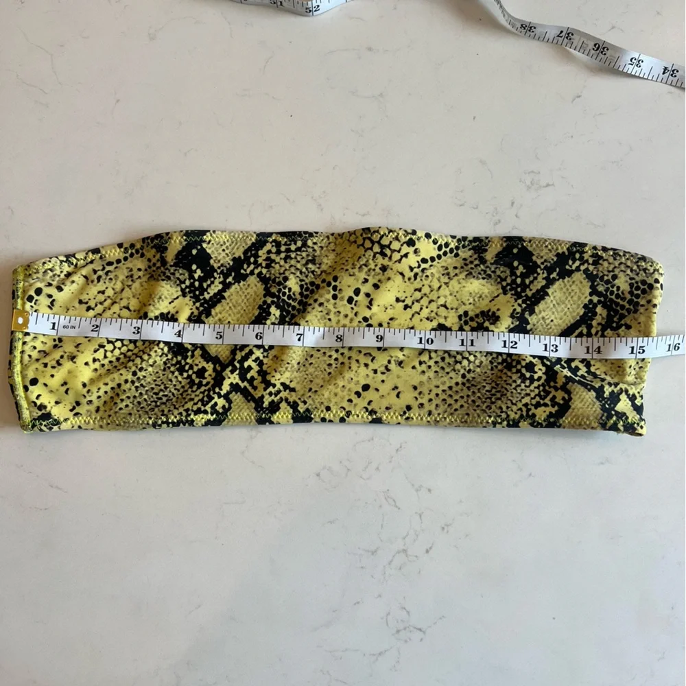 Triangl Swimwear strapless Snake Bikini top